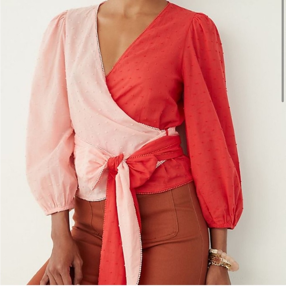 FARM Rio Two Tone Wrap Blouse
